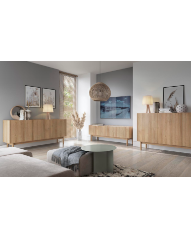 Ensemble meuble TV BOHO couleur Chêne Rivera